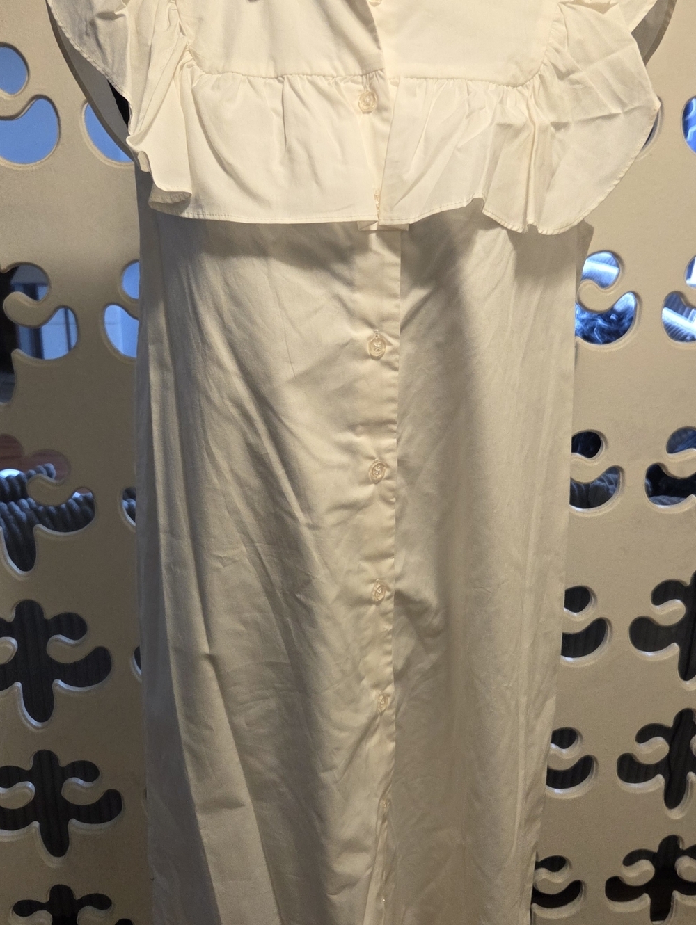 Who What Wear Ruffle Button Down Dress - Picture 3 of 6
